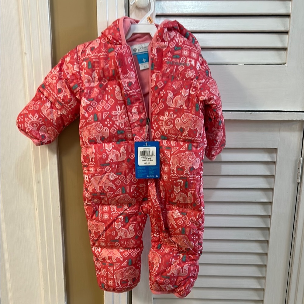 Pink Patterned Kids One Piece